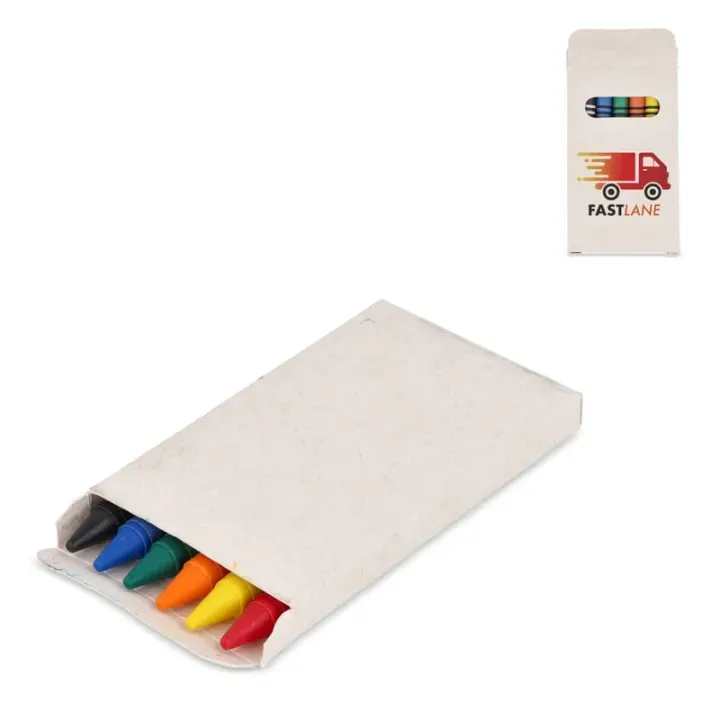 6 crayons in recycled milkcarton box - LT91523 (gadzety reklamowe)